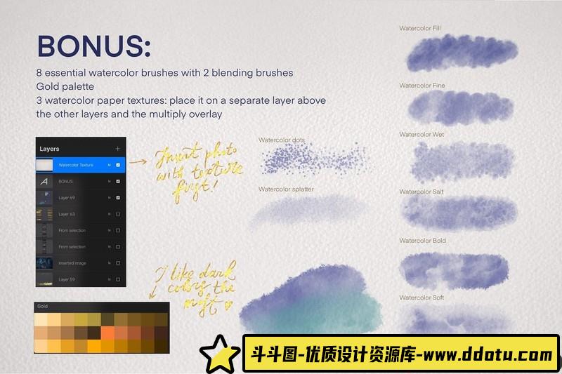 [Procreate笔刷]达芬奇艺术绘画创作Procreate画笔+调色板+教程DaVinci’sArtProcreateBrushes