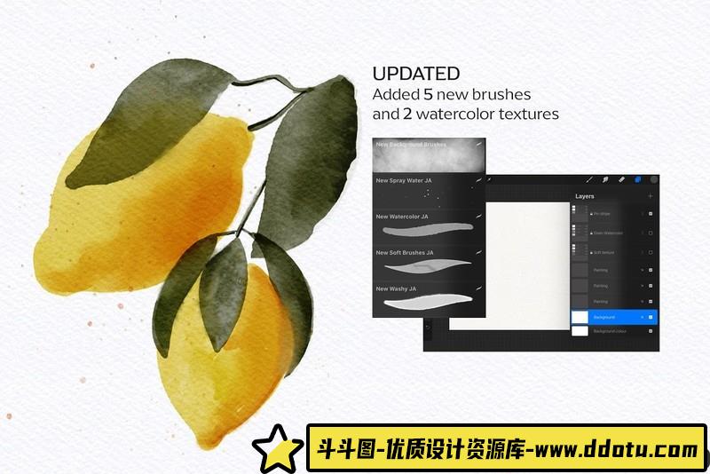 [Procreate笔刷]现代纸胶带vol1-30纹理和图案ProcreateApp画笔