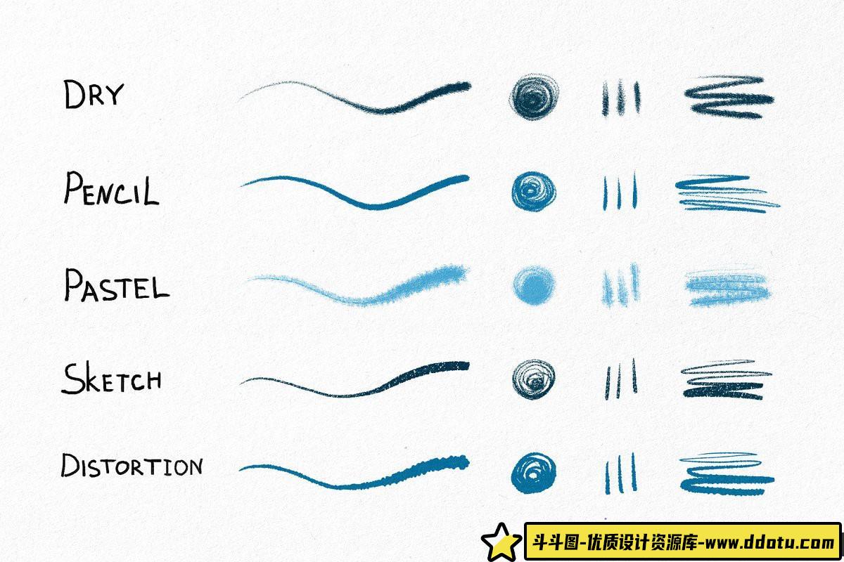 [Procreate笔刷]Procreate草图手绘效果画笔笔刷Hand Drawn Brushes for Procreate