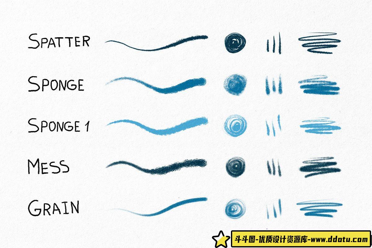 [Procreate笔刷]Procreate草图手绘效果画笔笔刷Hand Drawn Brushes for Procreate