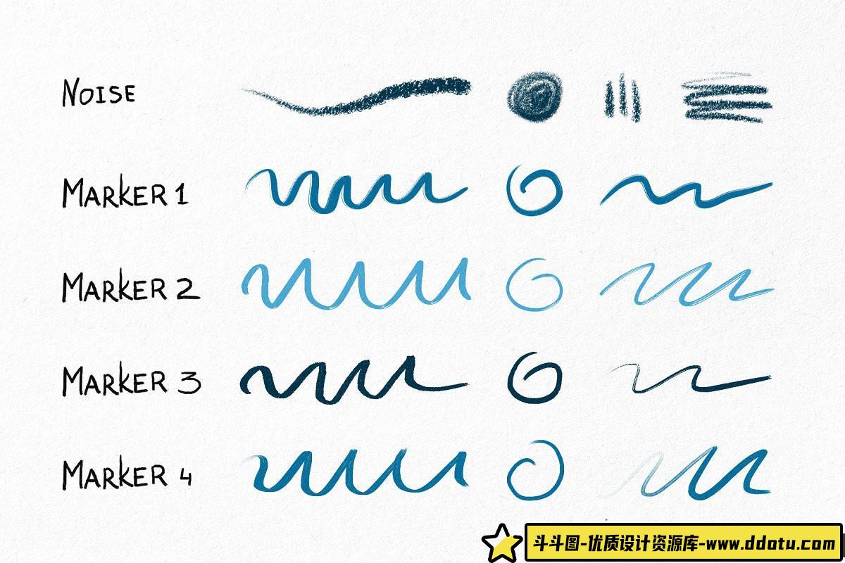 [Procreate笔刷]Procreate草图手绘效果画笔笔刷Hand Drawn Brushes for Procreate