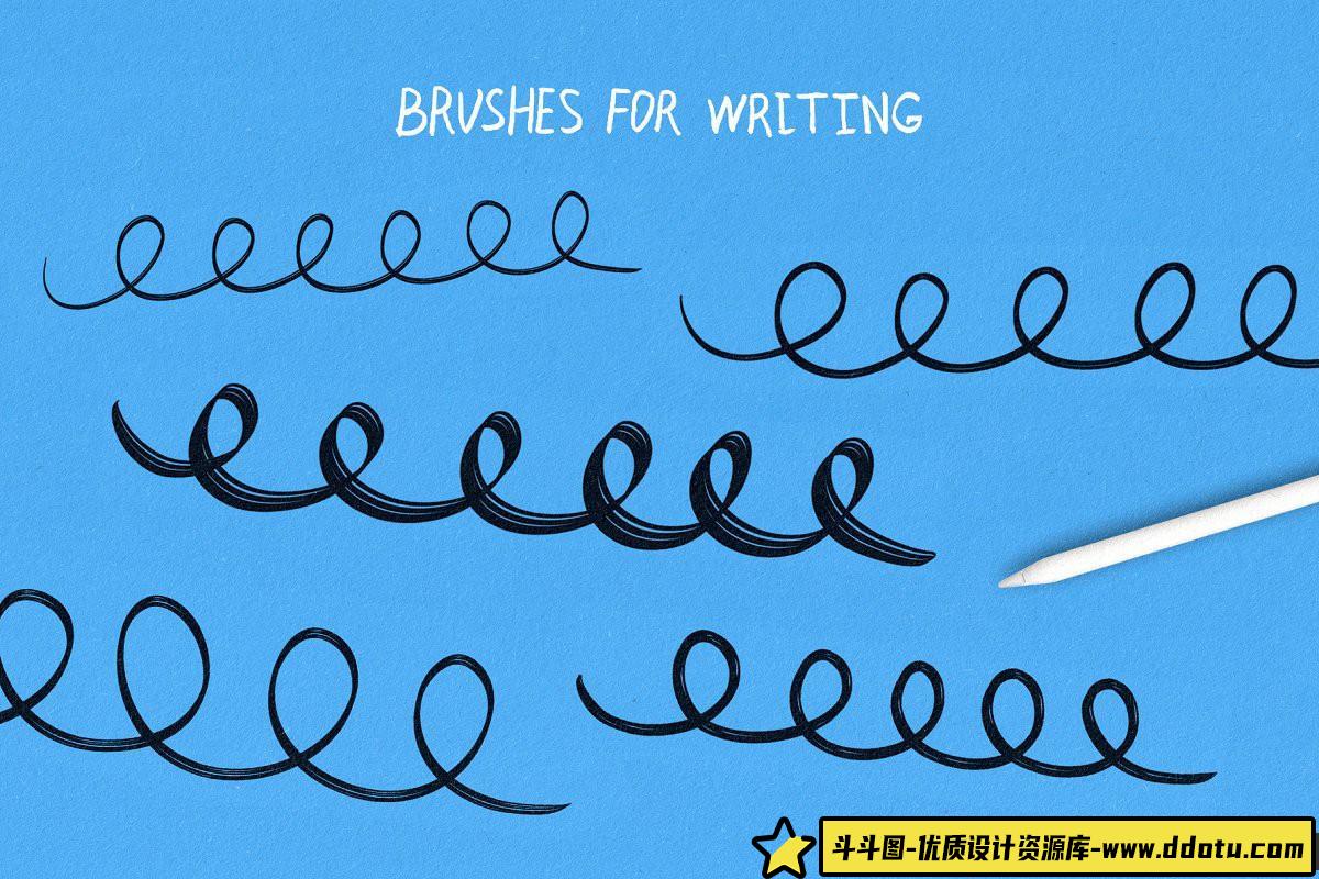 [Procreate笔刷]Procreate草图手绘效果画笔笔刷Hand Drawn Brushes for Procreate