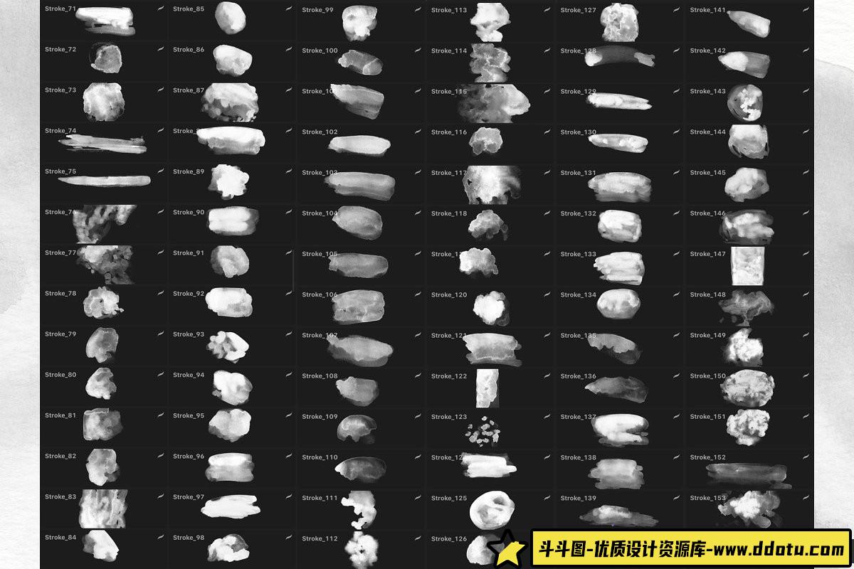 [Procreate笔刷]457个Procreate App水彩画笔刷套装下载 457 Watercolor Stamps for Procreate