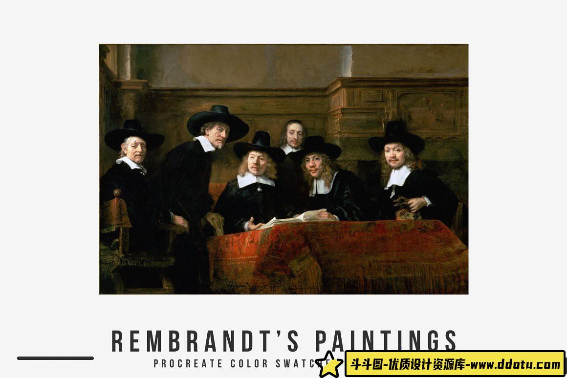 [Procreate笔刷]伦勃朗的绘画艺术Procreate笔刷+调色板 Rembrandt’s Art Procreate Brushes