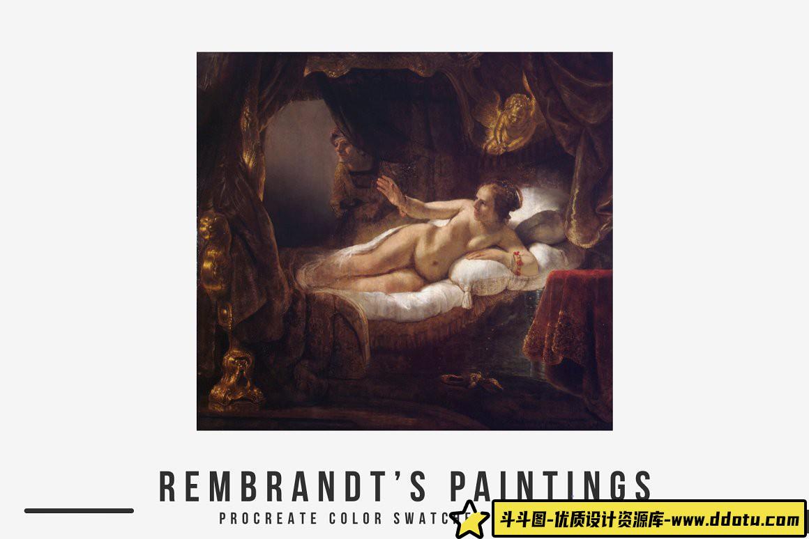 [Procreate笔刷]伦勃朗的绘画艺术Procreate笔刷+调色板 Rembrandt’s Art Procreate Brushes