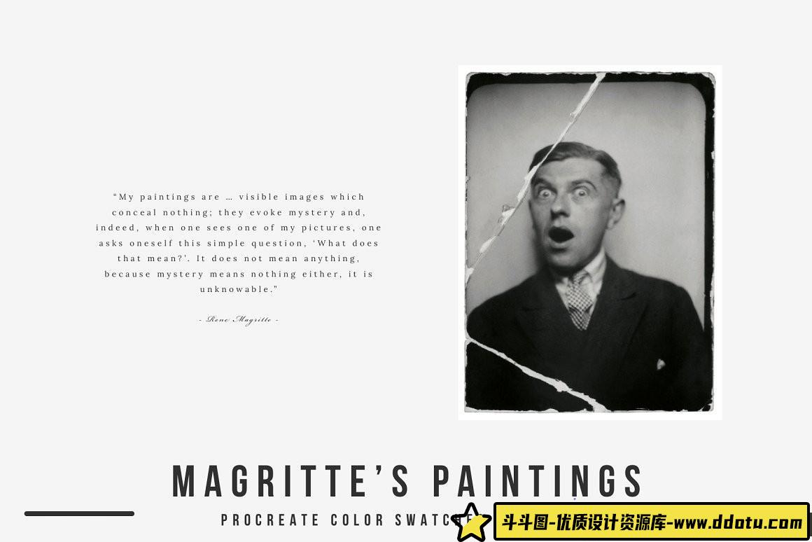 [Procreate笔刷]雷内·马格利特（Rene Magritte）的Procreate笔刷和彩色色板