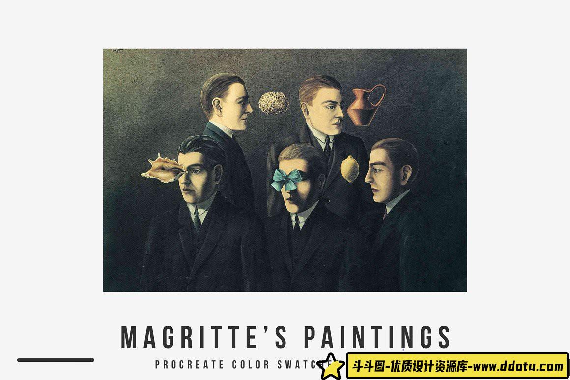 [Procreate笔刷]雷内·马格利特（Rene Magritte）的Procreate笔刷和彩色色板