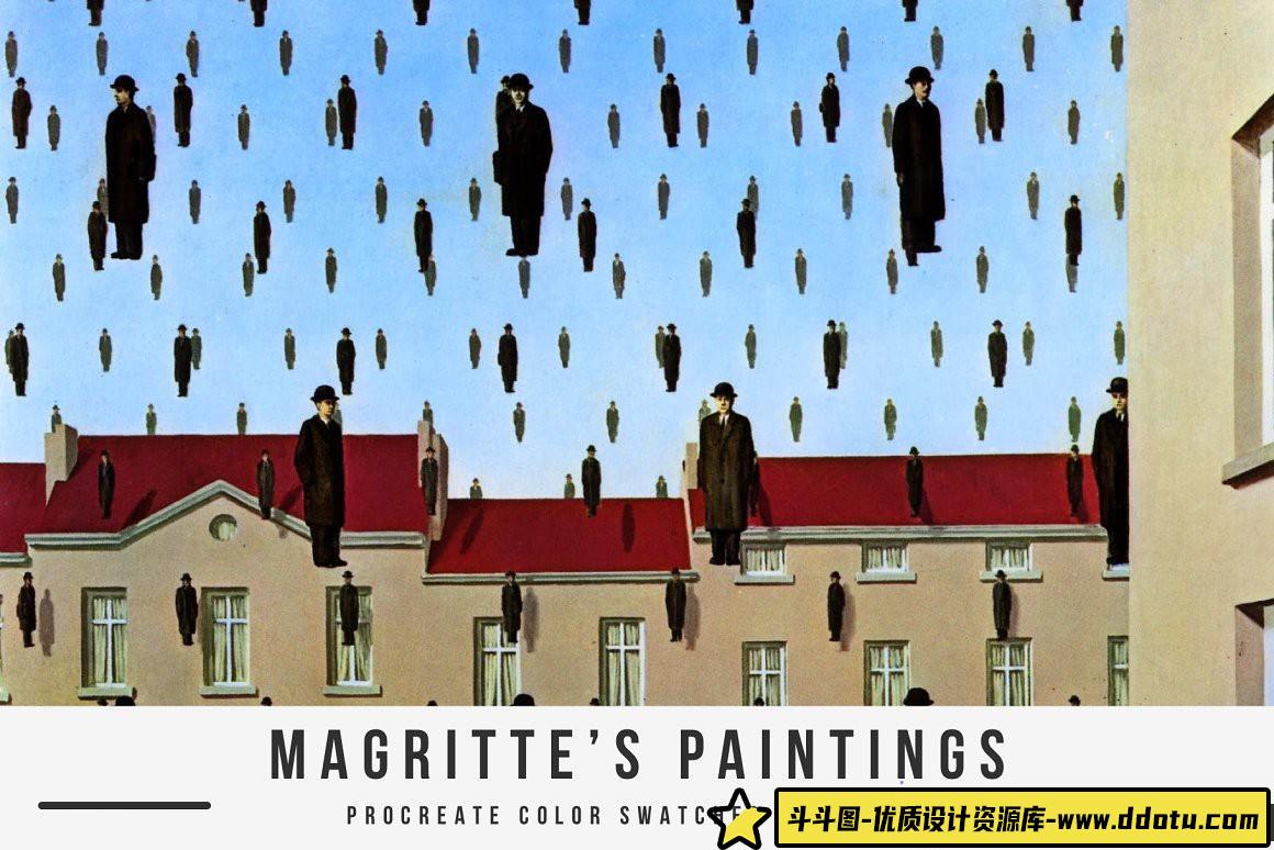 [Procreate笔刷]雷内·马格利特（Rene Magritte）的Procreate笔刷和彩色色板