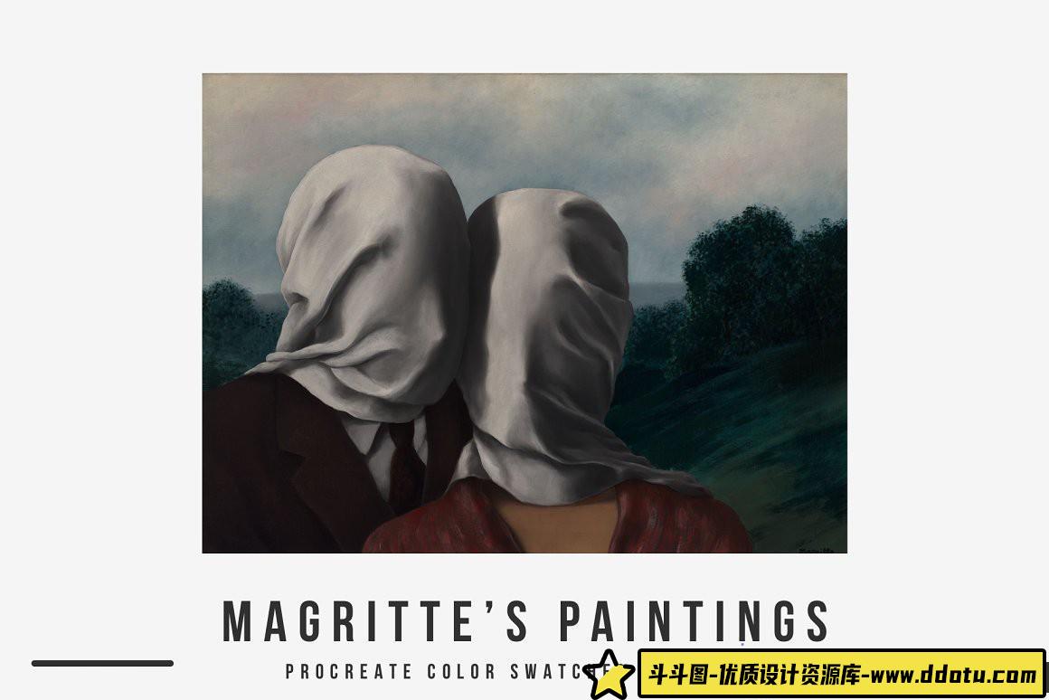[Procreate笔刷]雷内·马格利特（Rene Magritte）的Procreate笔刷和彩色色板