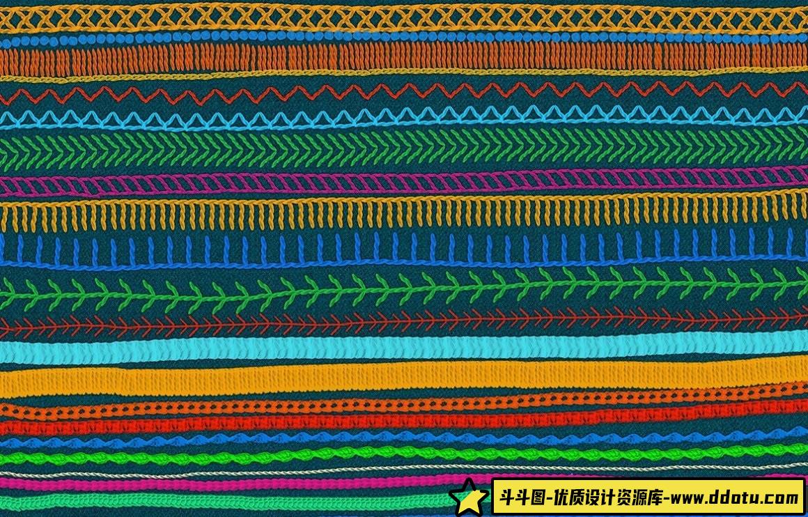 [Procreate笔刷]Procreate缝纫刺绣笔刷 Procreate Sewing Brushes