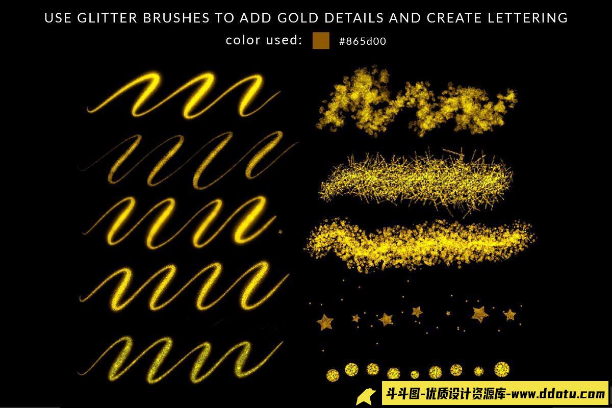 [Procreate笔刷]Procreate 创建华丽的星系月亮星座和夜空场景画笔下载