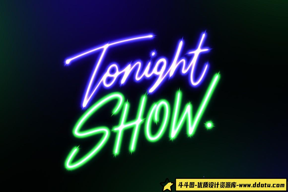 [Procreate笔刷]30多个Procreate霓虹笔刷Procreate Neon Brushes画笔下载