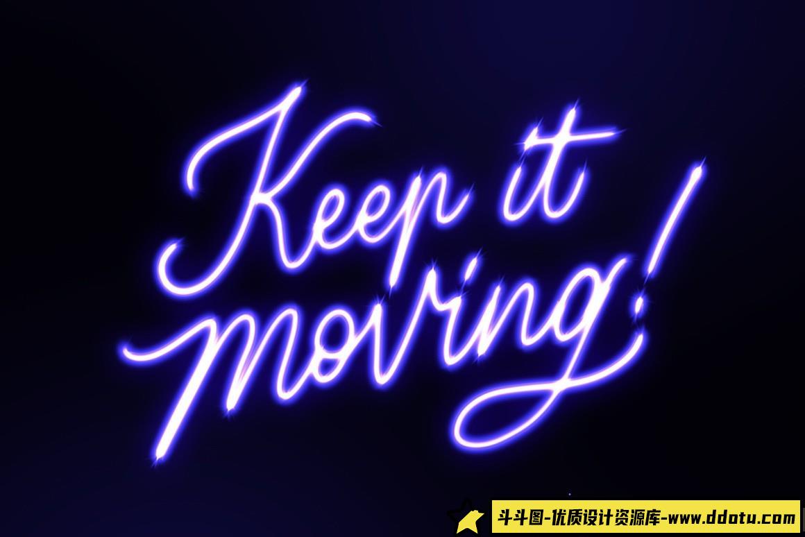 [Procreate笔刷]30多个Procreate霓虹笔刷Procreate Neon Brushes画笔下载