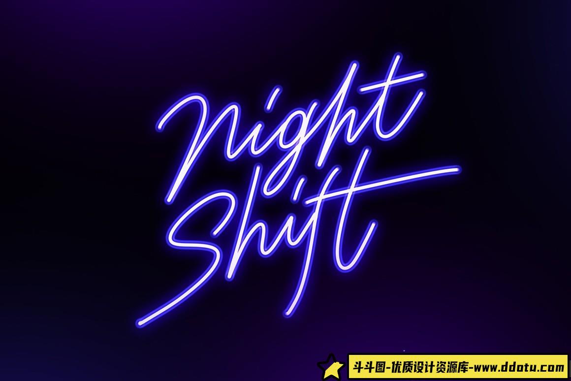 [Procreate笔刷]30多个Procreate霓虹笔刷Procreate Neon Brushes画笔下载