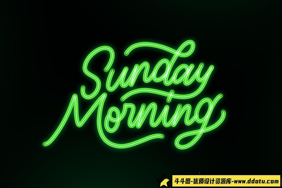 [Procreate笔刷]30多个Procreate霓虹笔刷Procreate Neon Brushes画笔下载