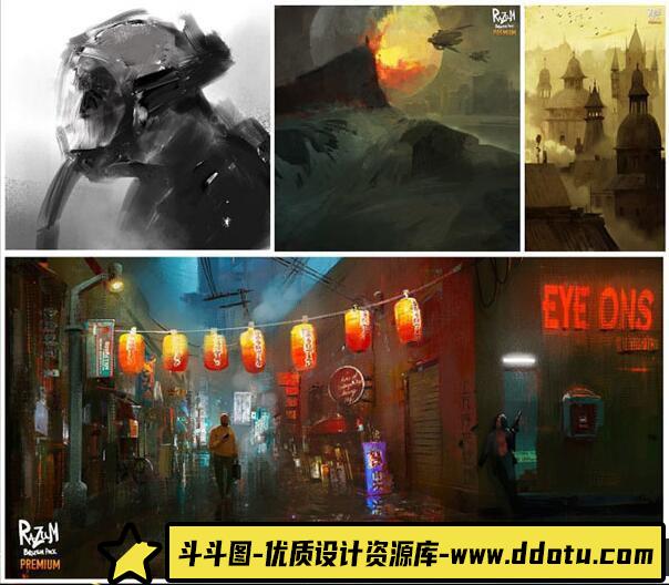 [Procreate笔刷]Gumroad – RazumInc 的 Procreate 5会员笔刷包-斗斗图