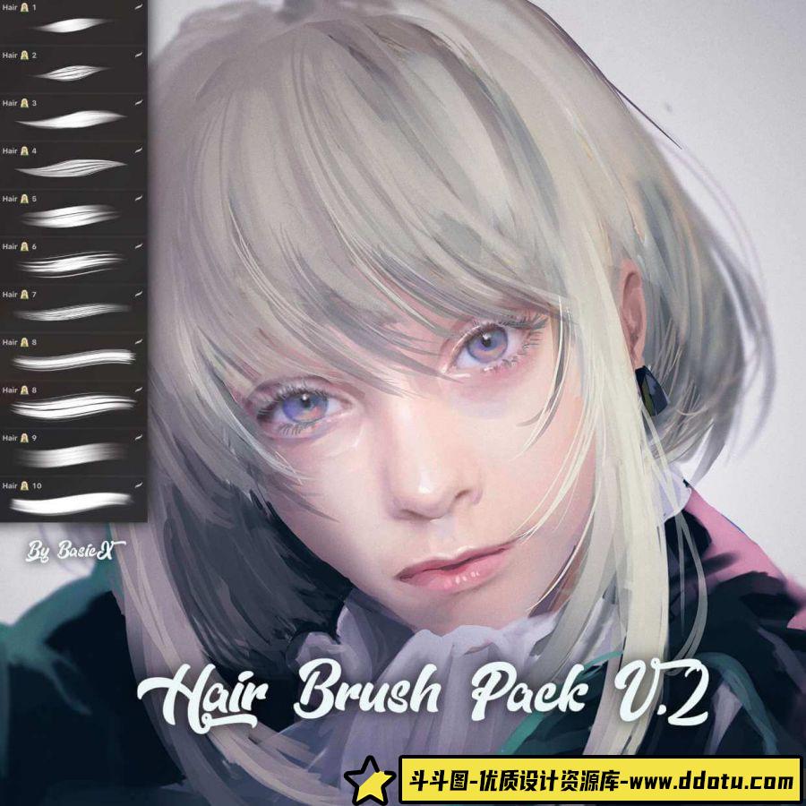 [Procreate笔刷]ipad 毛发笔刷合集-斗斗图