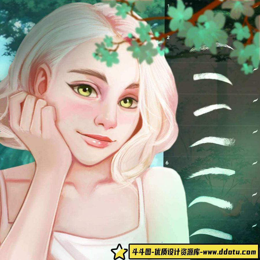 [Procreate笔刷]眉毛 睫毛Procreate笔刷合集