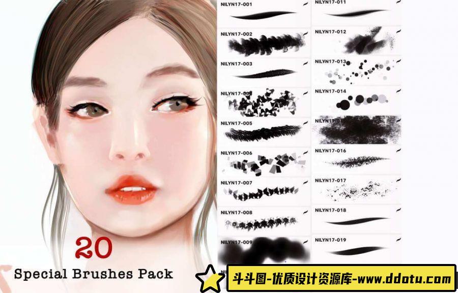 [Procreate笔刷]ipad笔刷,水墨 水粉 水彩 Procreate笔刷大合集-斗斗图