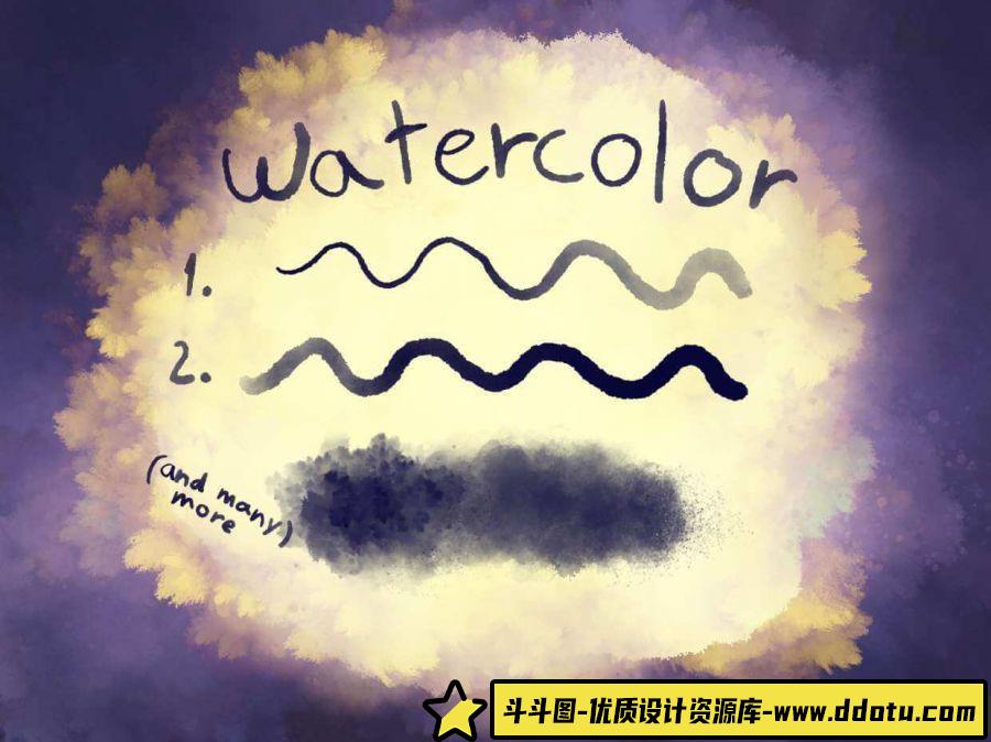 [Procreate笔刷]ipad笔刷,水墨 水粉 水彩 Procreate笔刷合集3