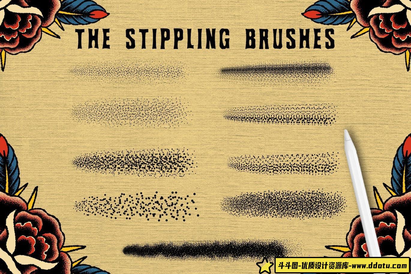 [Procreate笔刷]复古纹身 iPad 中 Procreate画笔及笔刷