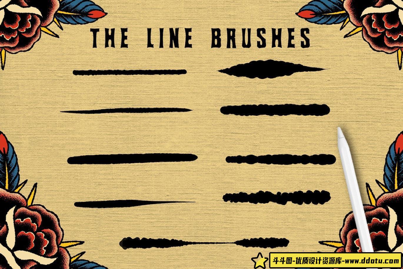 [Procreate笔刷]复古纹身 iPad 中 Procreate画笔及笔刷