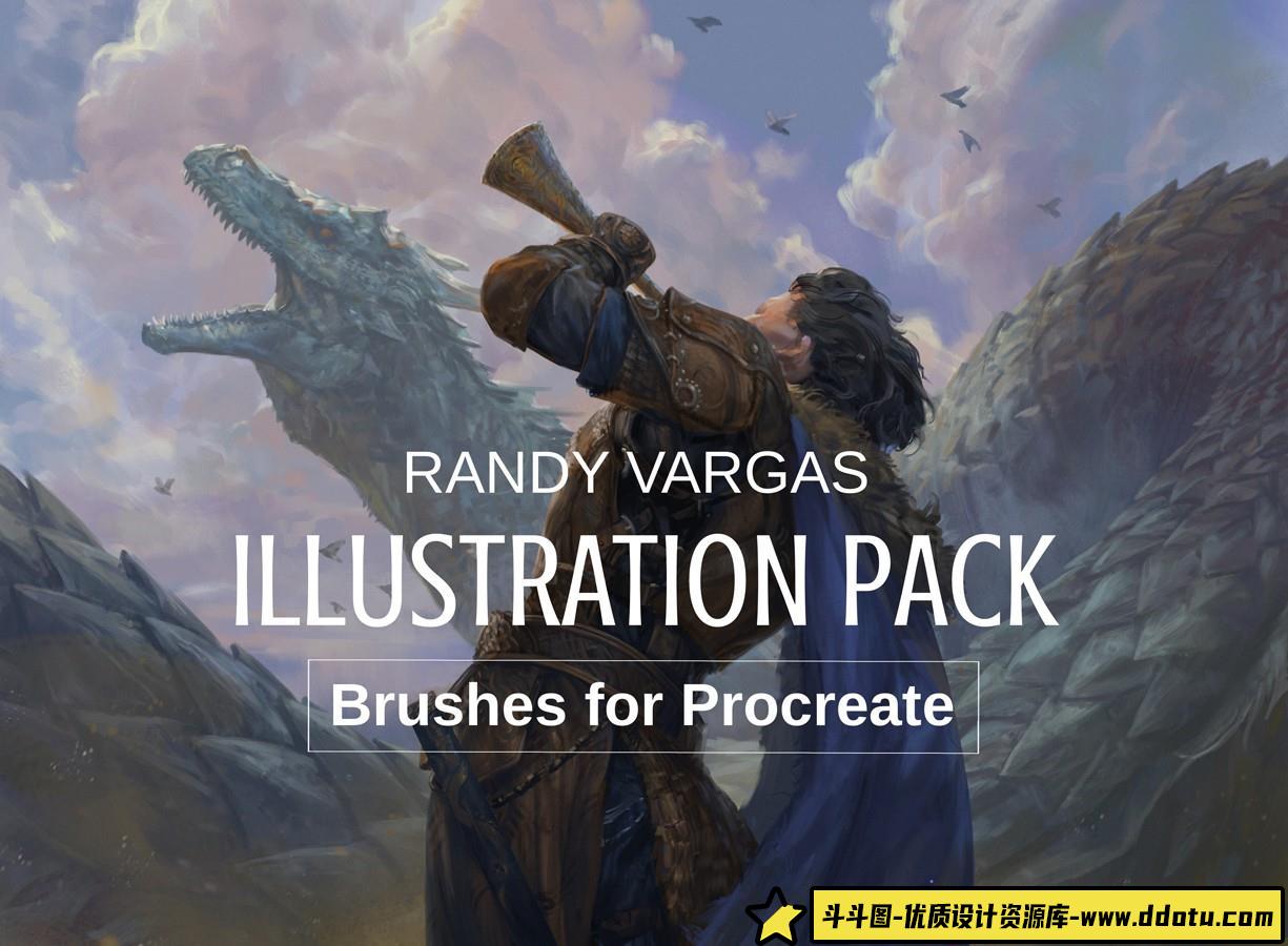 [Procreate笔刷]Procreate插图绘画笔刷 Illustration Pack – Brushes for Procreate-斗斗图