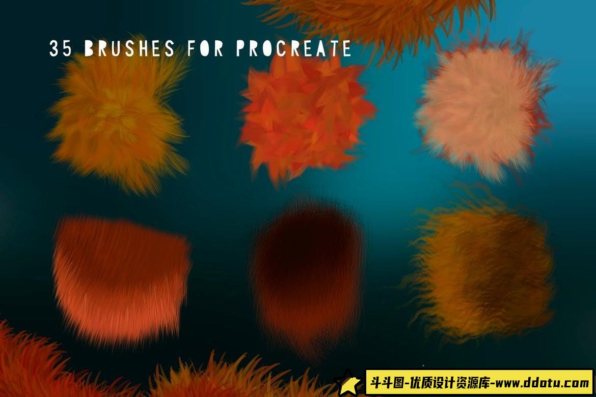 [Procreate笔刷]动物皮毛2 Procreate笔刷 Animal Fur 2 Procreate Brushes