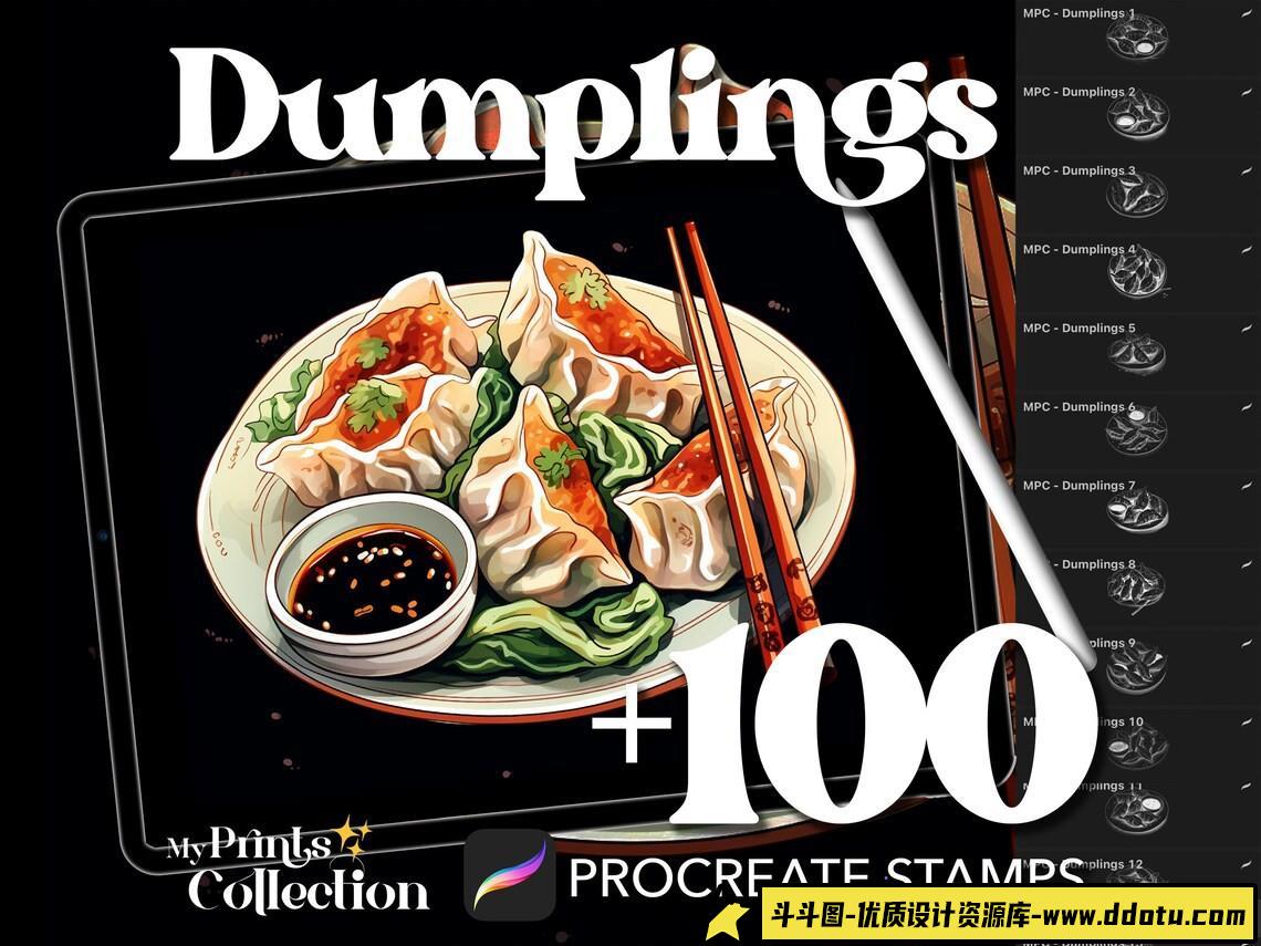 [Procreate笔刷]100多个Procreate三明治画笔-100+ Procreate Sandwich Stamps-斗斗图
