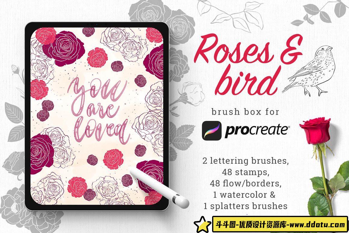 [Procreate笔刷]Procreate画笔套装-创建手绘外观设计所需要的一切Procreate画笔