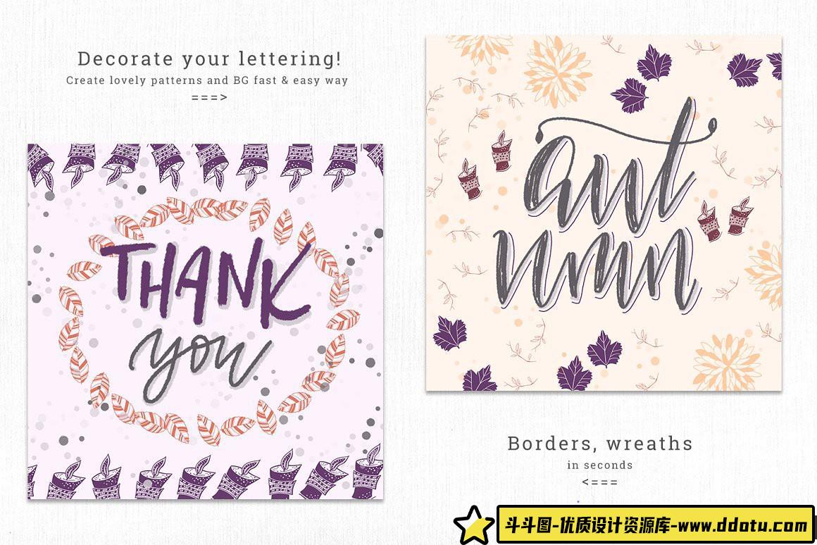 [Procreate笔刷]Procreate画笔套装-创建手绘外观设计所需要的一切Procreate画笔