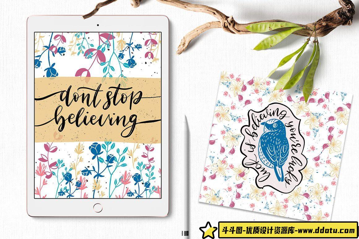 [Procreate笔刷]Procreate画笔套装-创建手绘外观设计所需要的一切Procreate画笔