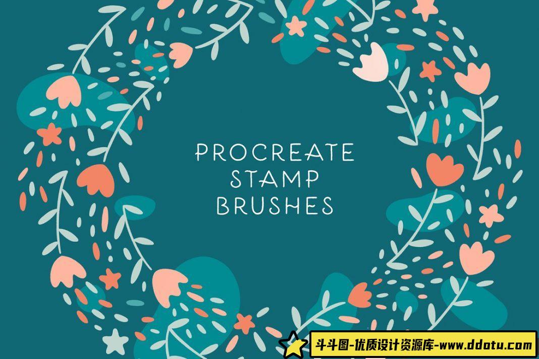 [Procreate笔刷]300+Procreate卡片.海报.报价.装饰品.横幅笔刷和字体包