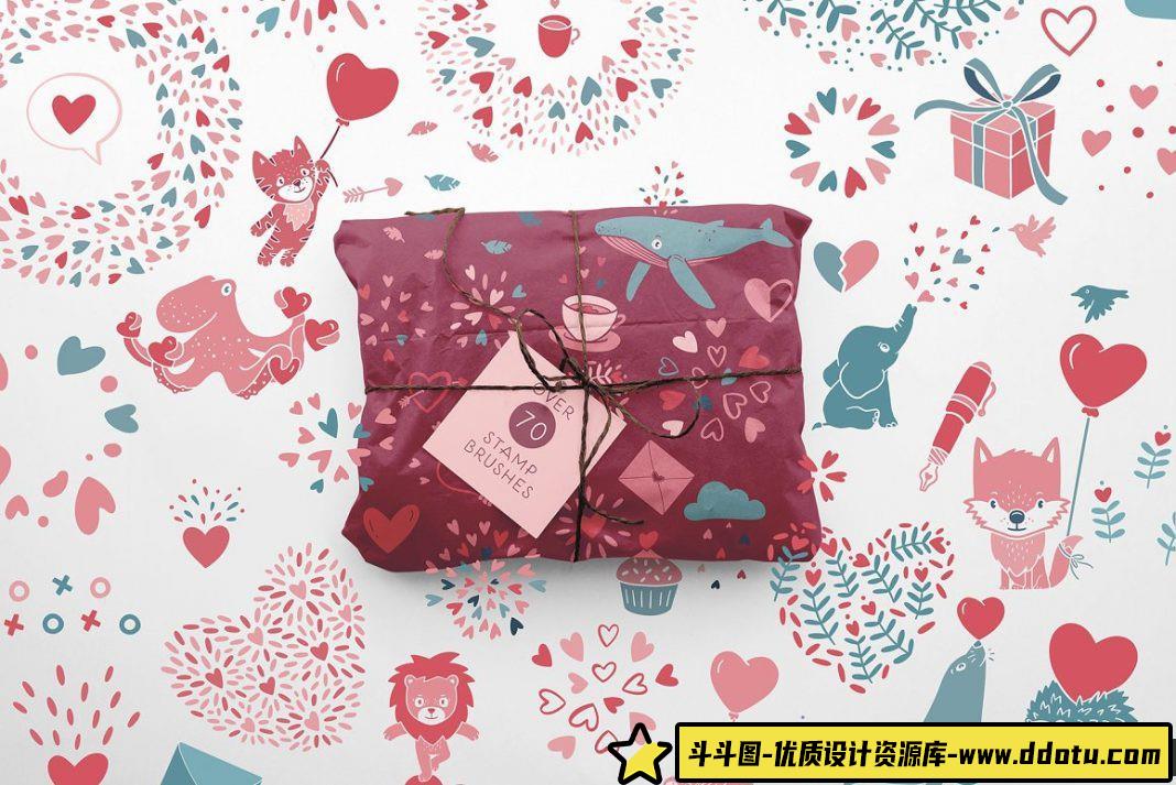 [Procreate笔刷]300+Procreate卡片.海报.报价.装饰品.横幅笔刷和字体包