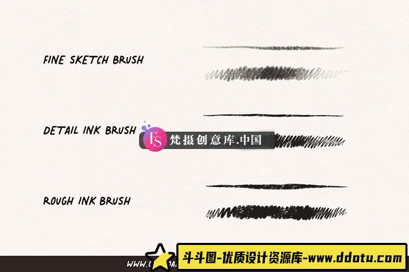 图片[3]-速写美式插画Procreate笔刷-斗斗图