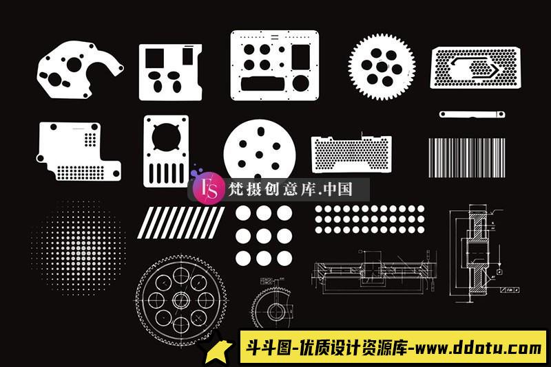 图片[2]-25个未来科技元素Procreate笔刷-斗斗图