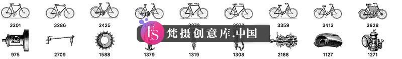 图片[2]-复古自行车、发电机图像PS笔刷-斗斗图