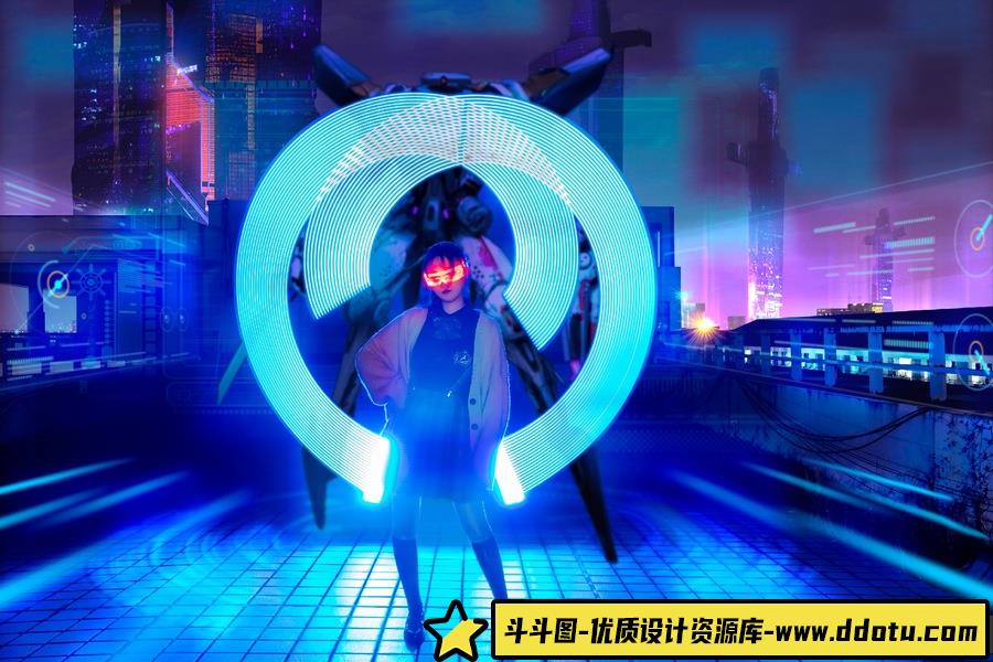 赛博朋克风AI少女 -摄影参考审美提升 [8P-8.08 MB]