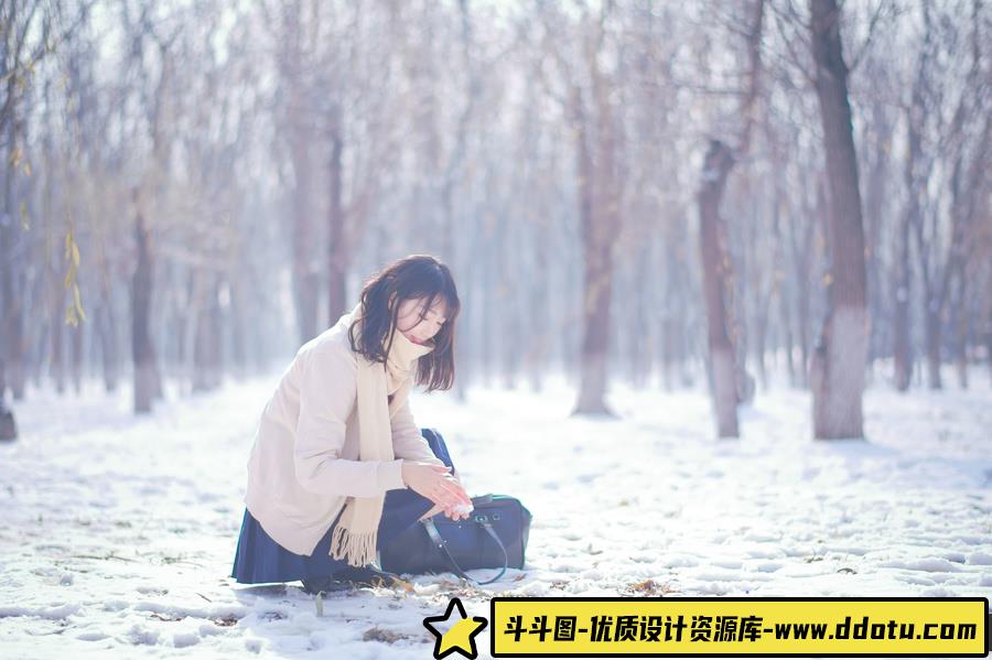 雪景JK -摄影参考审美提升 [15P-8.01 MB]-斗斗图