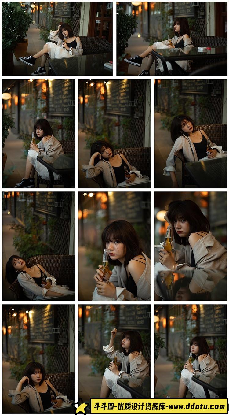 RAW格式原片写真人像夜景街拍49张-斗斗图