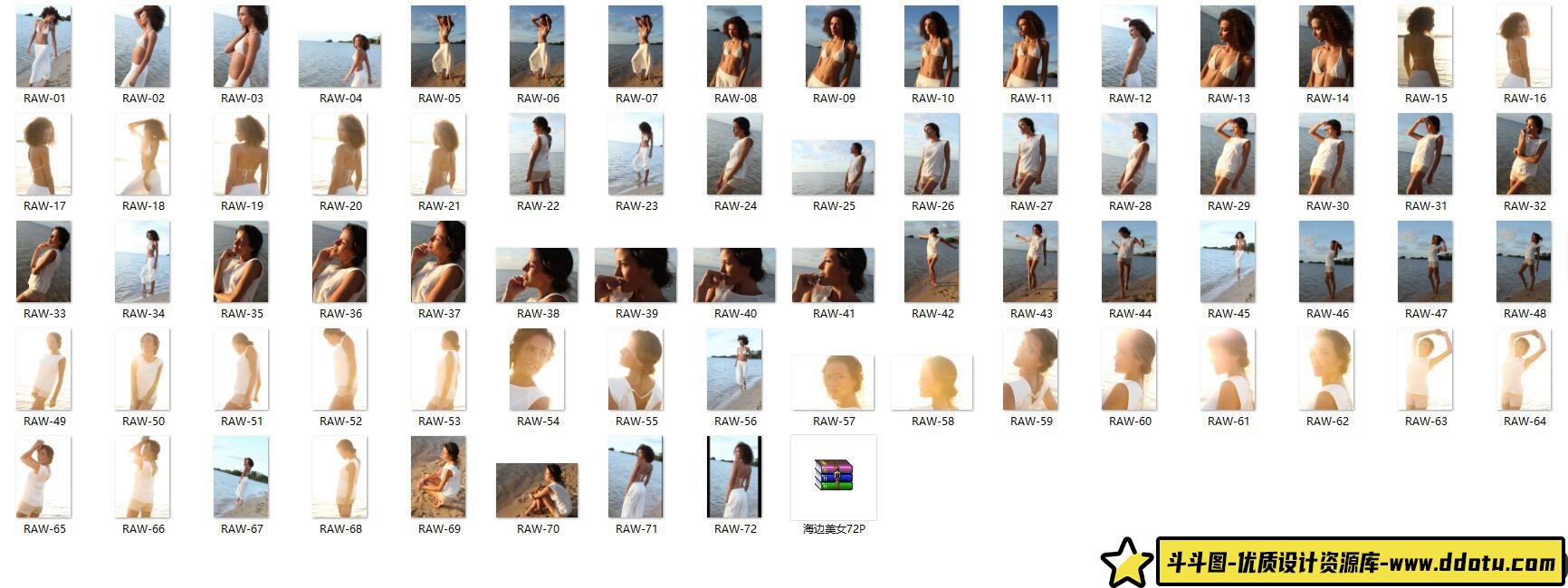 海边沙滩美女RAW格式原片72P