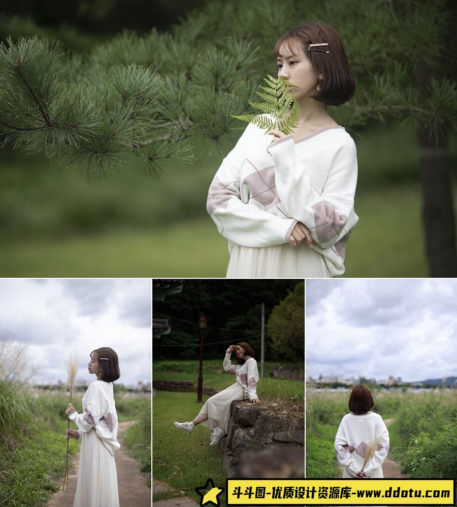 户外短发美女摄影RAW原片13P-斗斗图