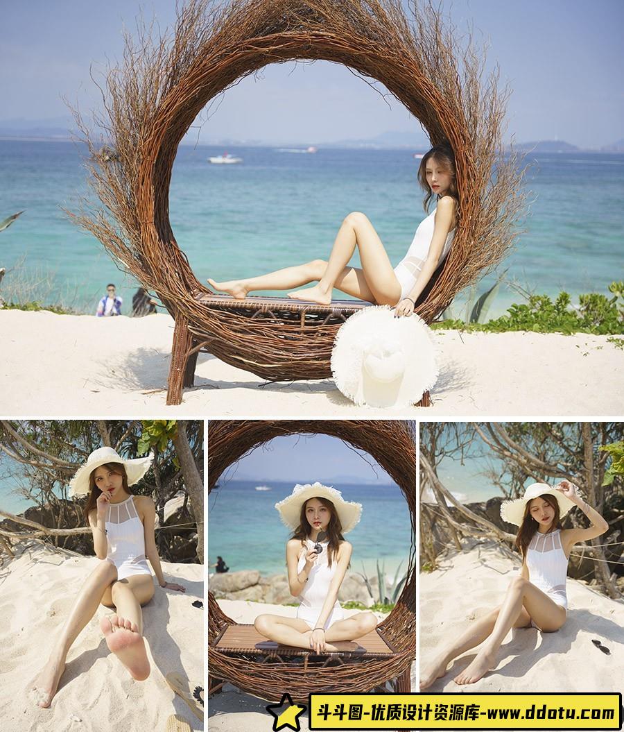 蜈支洲岛美女人像写真RAW原片18P-斗斗图