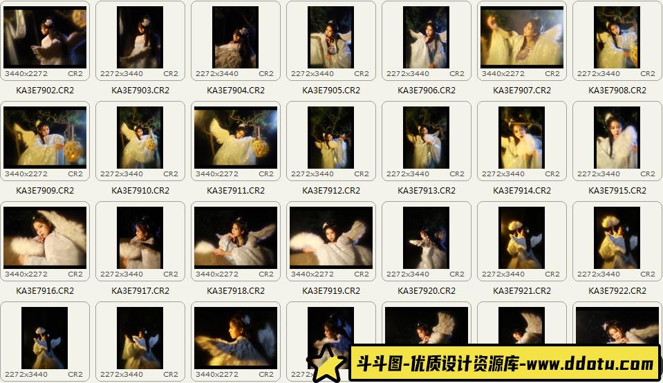 精灵仙魅人像raw原片102P，后期修图RAW素材