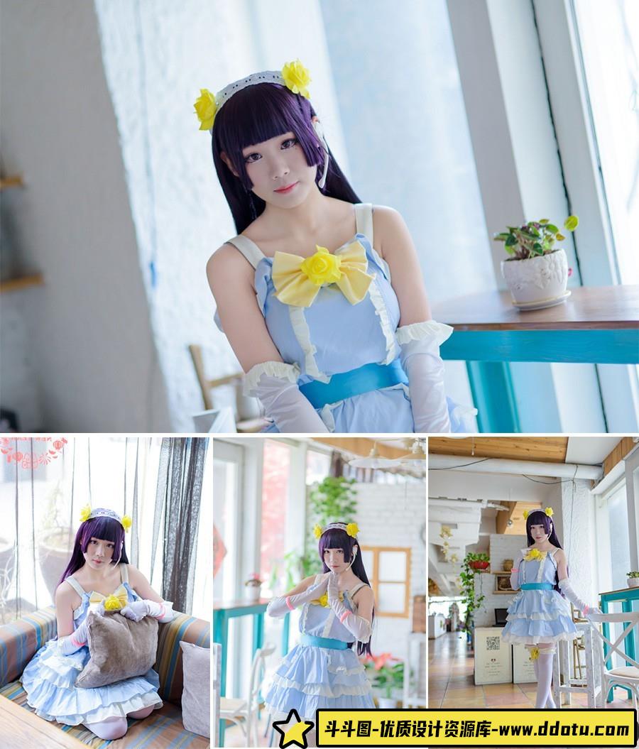 室内cosplay人像摄影RAW原片12P，后期修图RAW原图素材-斗斗图