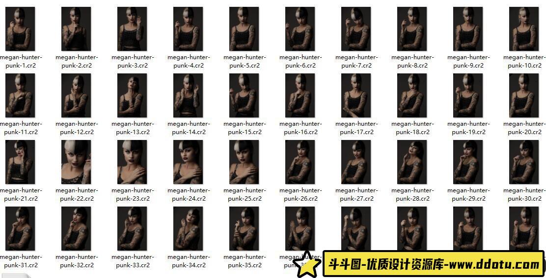 朋克纹身女郎EOS5DMarkIIRAW原图,后期精修RAW原片素材