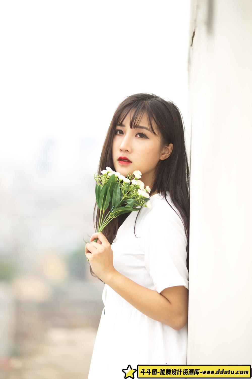 想练修图没有原片？清纯少女写真原图来了！-斗斗图