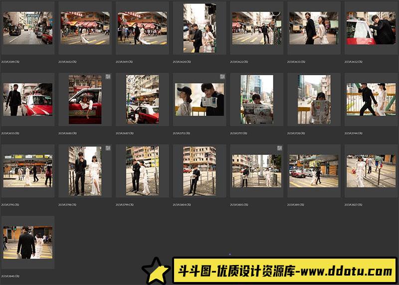 [婚纱情侣RAW原图]22张情侣街拍个性写真摄影RAW原图素材-佳能CR2原图素材