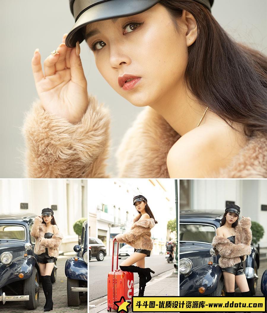 [时尚人像RAW原图]13张时尚车模美女人像摄影RAW原图素材-佳能CR2格式原图-斗斗图