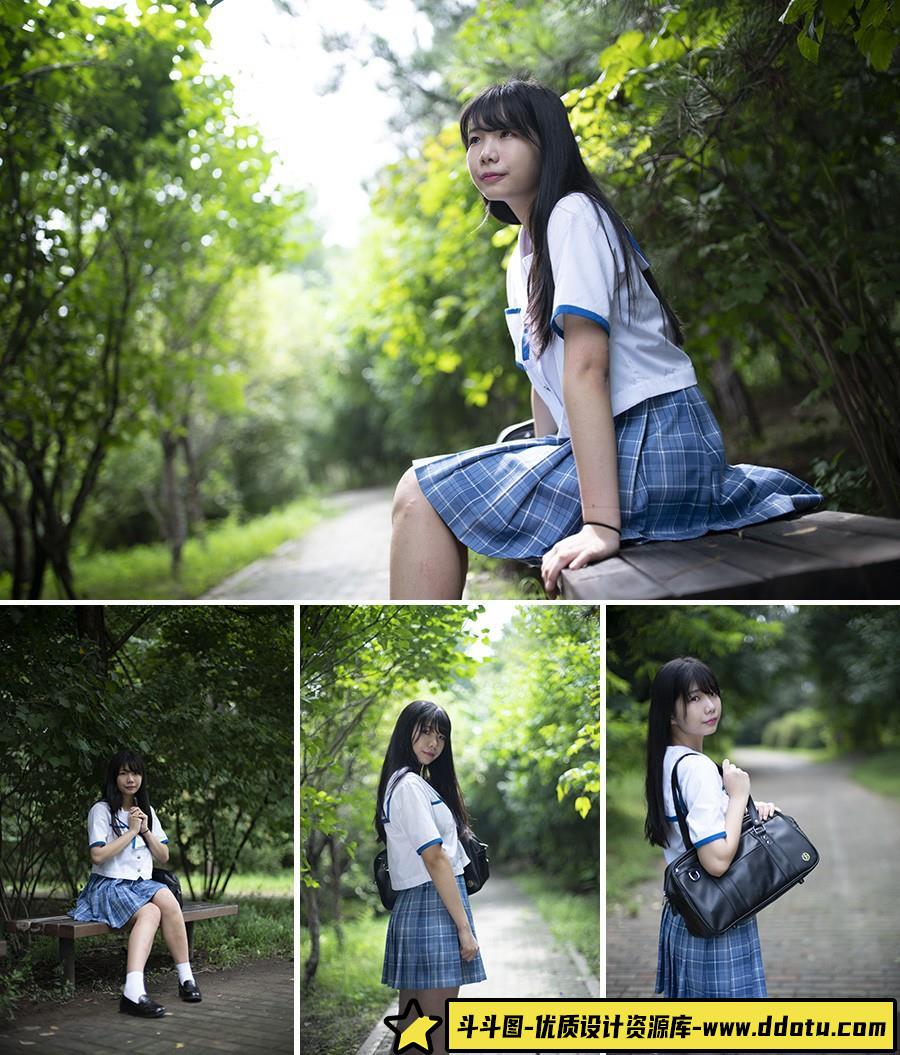 [时尚人像RAW原图]11P文艺清新少女写真摄影人像修图练习RAW原图素材-斗斗图